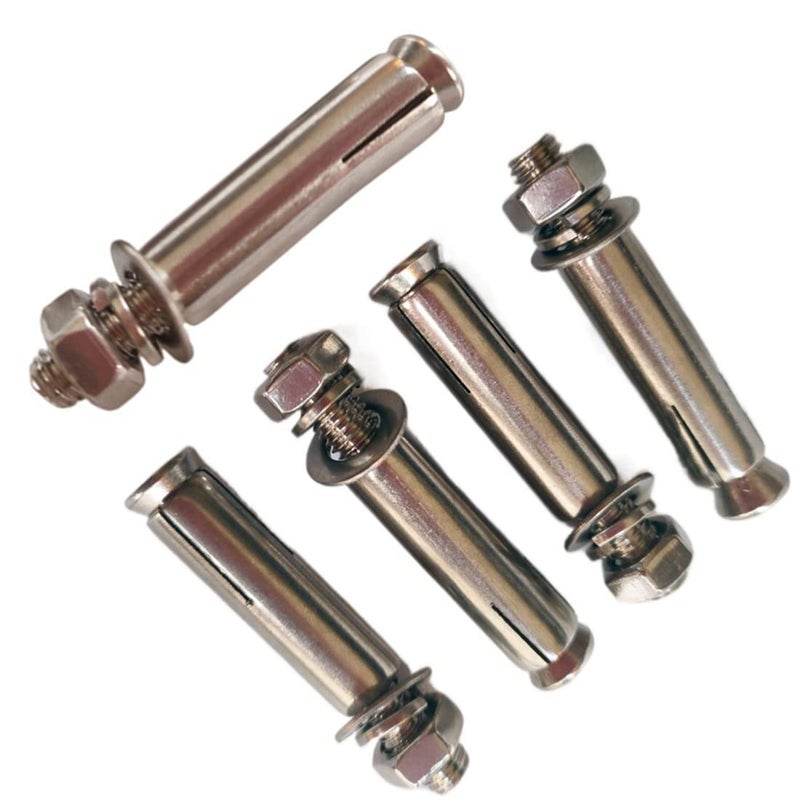 Ebonee Stainless Steel Expansion Bolts M6x60mm External Hex Expansion Bolt (5 Pack) - Image 1